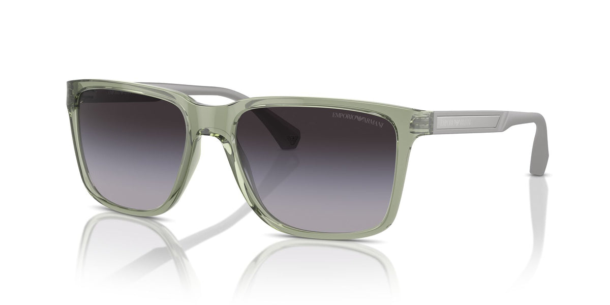Emporio Armani 0EA4047 53628G 56 Shiny Transparent Green/ Gradient Grey