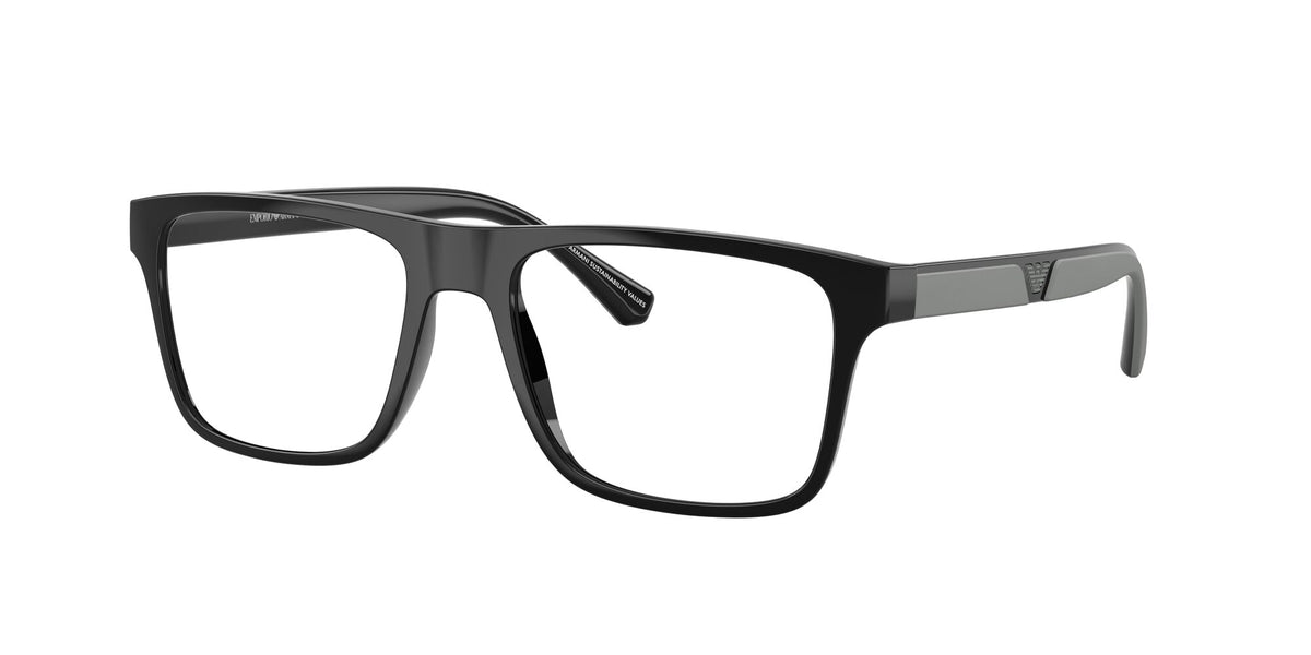 Emporio Armani  EA4115F 50171W 54 Shiny Black / Clear