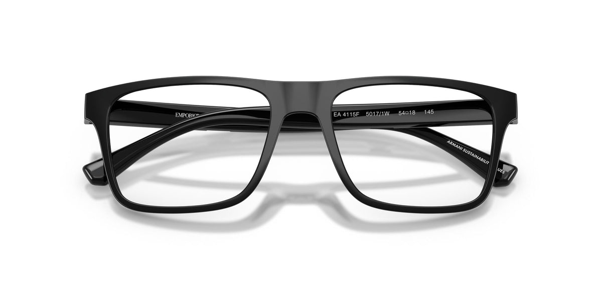 Emporio Armani  EA4115F 50171W 54 Shiny Black / Clear