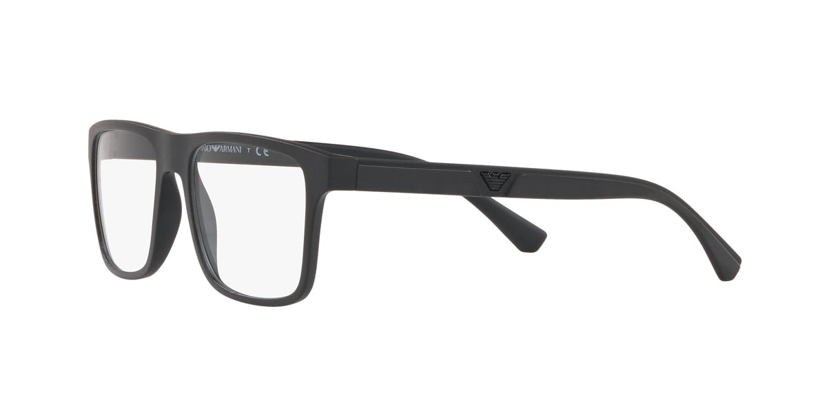 Emporio Armani  0EA4115 58011W 52 Matte Black/ Clear 52 / Plastic / Plastic