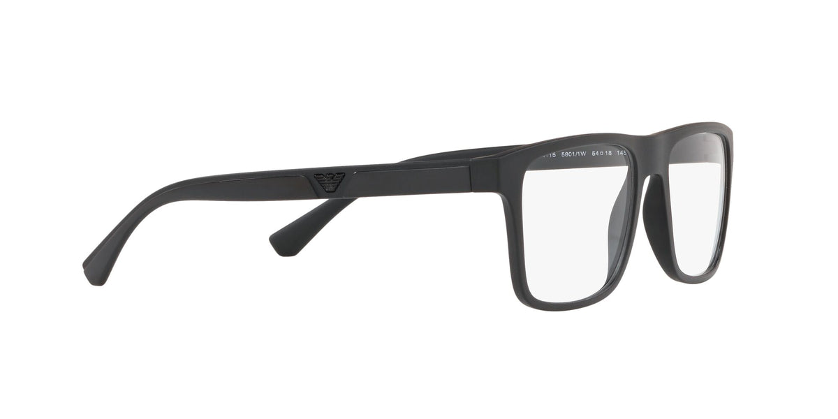 Emporio Armani  0EA4115 58011W 52 Matte Black/ Clear 52 / Plastic / Plastic