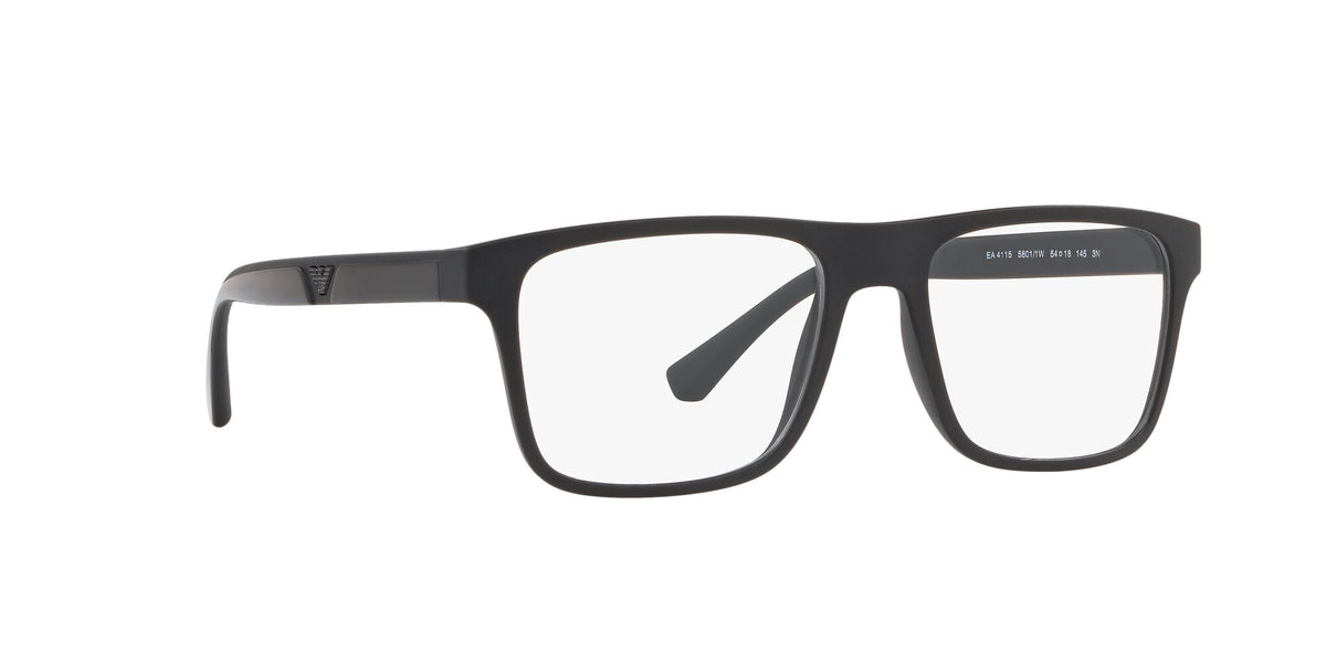 Emporio Armani  0EA4115 58011W 52 Matte Black/ Clear 52 / Plastic / Plastic