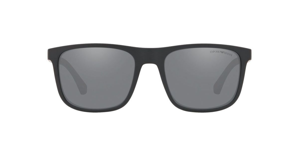 Emporio Armani EA 4129 Matte Black / Mirror Black 56 / Polycarbonate / Injected / Molded