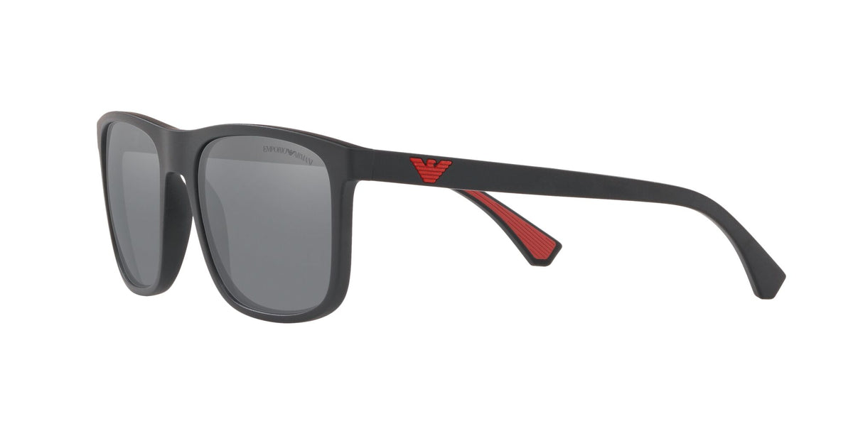 Emporio Armani EA 4129 Matte Black / Mirror Black 56 / Polycarbonate / Injected / Molded