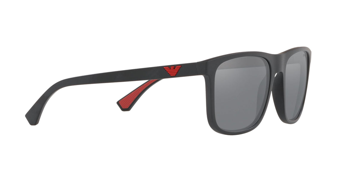 Emporio Armani EA 4129 Matte Black / Mirror Black 56 / Polycarbonate / Injected / Molded