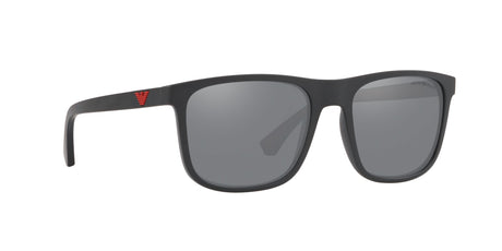 Emporio Armani EA 4129 Matte Black / Mirror Black 56 / Polycarbonate / Injected / Molded