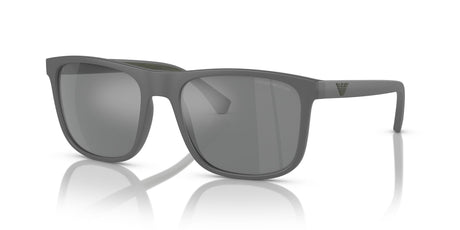 Emporio Armani  0EA4129 50606G 56 Matte Grey/ Grey Mirror Silver 56 / Polycarbonate / Injected / Molded