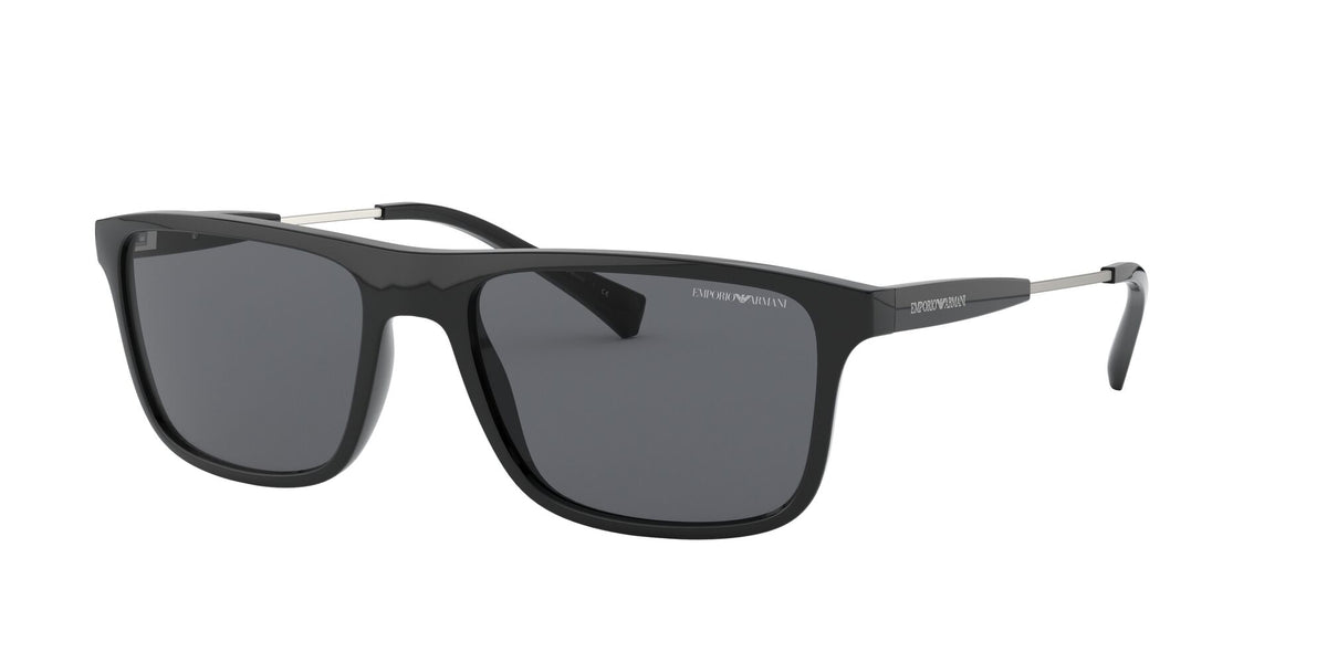 EA 4151F Emporio Armani  Matte Black / Grey 57 57 / Polycarbonate / Acetate / Metal