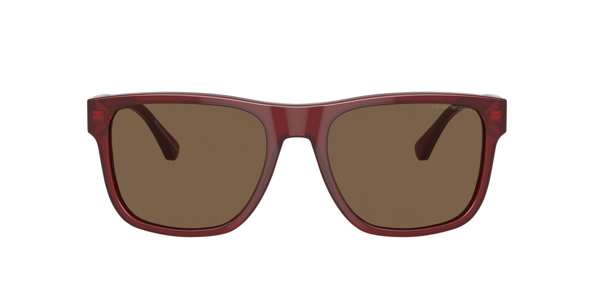 Emporio Armani  0EA4163 507573 56 Transparent Bordeaux/ Dark Brown 56 / Polyamide Bio / Acetate / Acetate