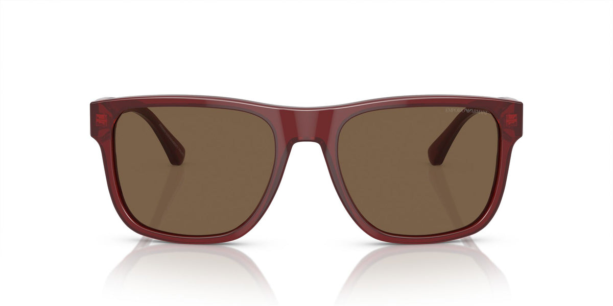 Emporio Armani  0EA4163 507573 56 Transparent Bordeaux/ Dark Brown 56 / Polyamide Bio / Acetate / Acetate