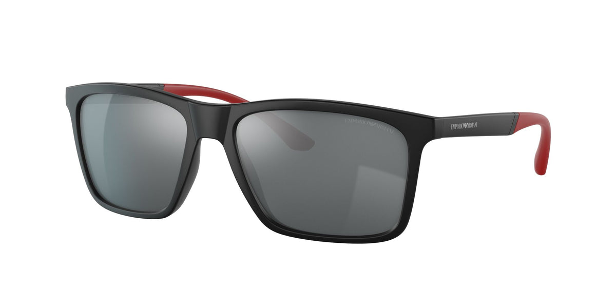 Emporio Armani EA 4170 Matte Black / Light Grey Mirror Black 58 / Polycarbonate / Injected / Molded