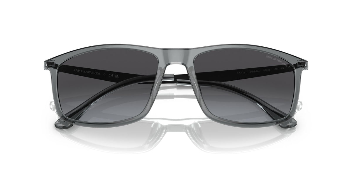Emporio Armani EA 4171U Shiny Trasparent Grey / Gradient Grey 57 / Polycarbonate / Injected / Metal