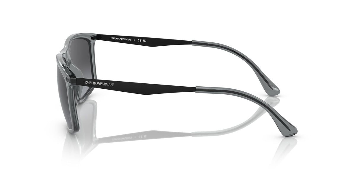 Emporio Armani EA 4171U Shiny Trasparent Grey / Gradient Grey 57 / Polycarbonate / Injected / Metal