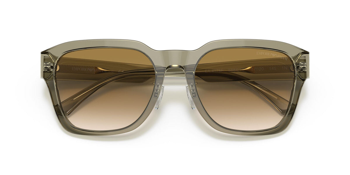 Emporio Armani EA 4175F Shiny Transparent Green / Gradient Brown 57 / Plastic / Plastic