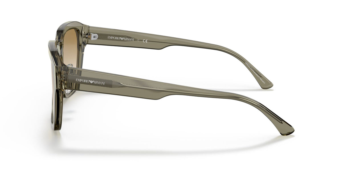 Emporio Armani EA 4175F Shiny Transparent Green / Gradient Brown 57 / Polyamide Bio / Acetate / Acetate