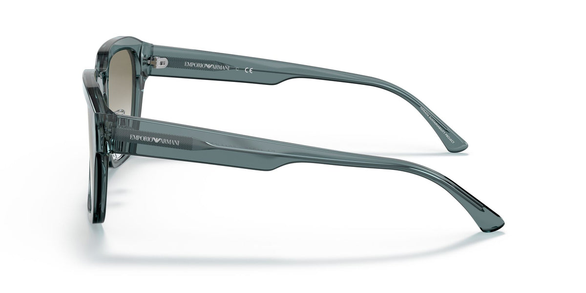 Emporio Armani EA 4175F Shiny Transparent Blue / Gradient Light Grey 57 / Plastic / Plastic