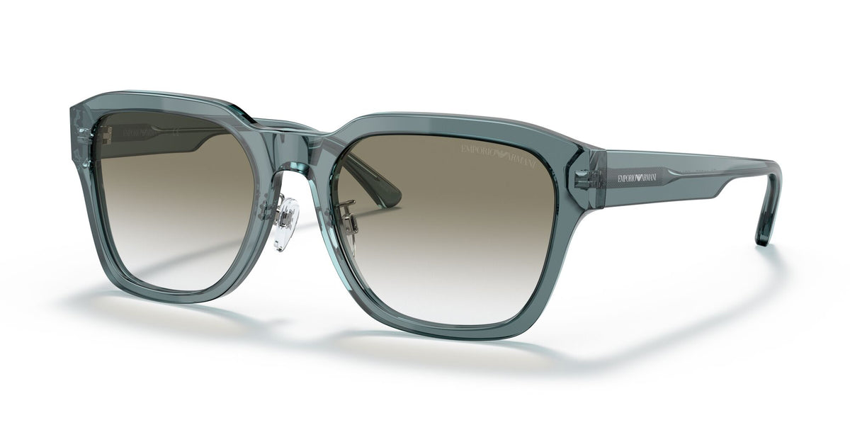 Emporio Armani EA 4175F Shiny Transparent Blue / Gradient Light Grey 57 / Polyamide Bio / Acetate / Acetate