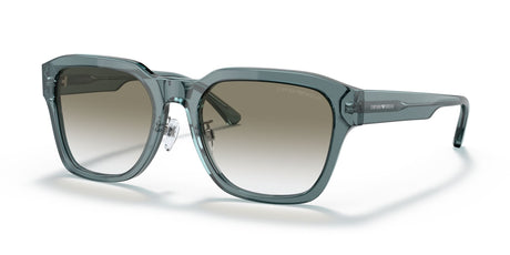 Emporio Armani EA 4175F Shiny Transparent Blue / Gradient Light Grey 57 / Polyamide Bio / Acetate / Acetate