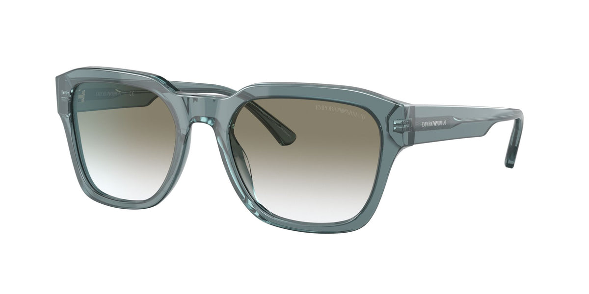 Emporio Armani EA 4175 Shiny Transparent Blue / Gradient Light Grey 55 / Polyamide Bio / Acetate / Acetate