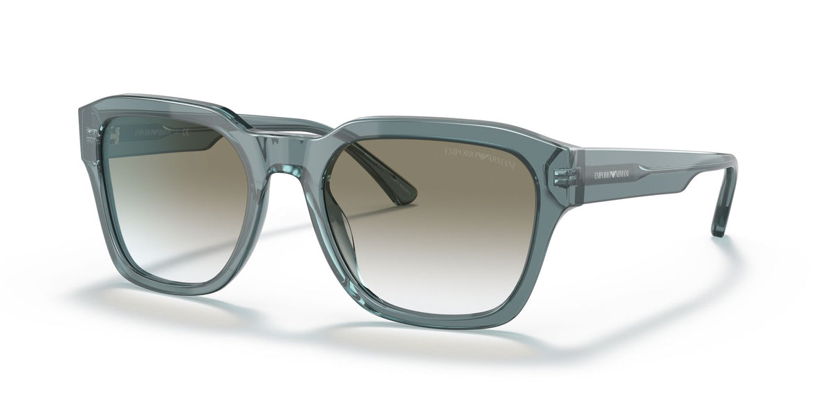 Emporio Armani EA 4175 Shiny Transparent Blue / Gradient Light Grey 55 / Polyamide Bio / Acetate / Acetate