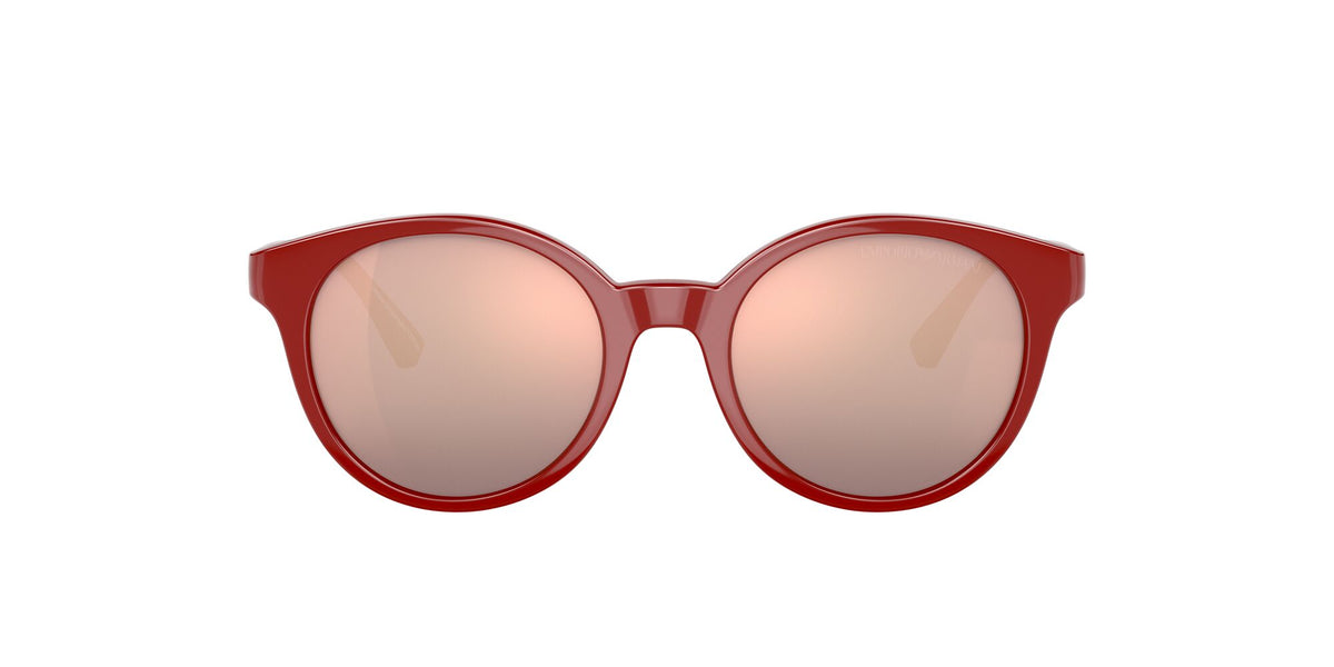 Emporio Armani EA 4185F Shiny Red / Polar Purple Mirror Rose Gold 47 / Polycarbonate / Injected / Molded
