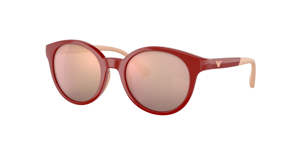 Emporio Armani EA 4185F Shiny Red / Polar Purple Mirror Rose Gold 47 / Polycarbonate / Injected / Molded