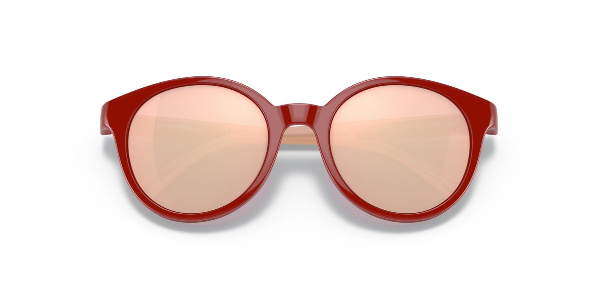 Emporio Armani EA 4185F Shiny Red / Polar Purple Mirror Rose Gold 47 / Polycarbonate / Injected / Molded