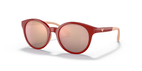 Emporio Armani EA 4185F Shiny Red / Polar Purple Mirror Rose Gold 47 / Polycarbonate / Injected / Molded