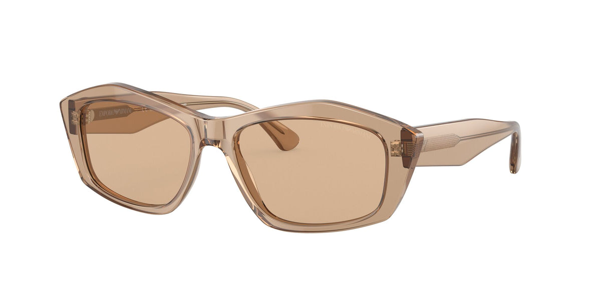 Emporio Armani EA 4187 Shiny Transparent Brown / Light Brown 55 / Polyamide Bio / Acetate / Acetate