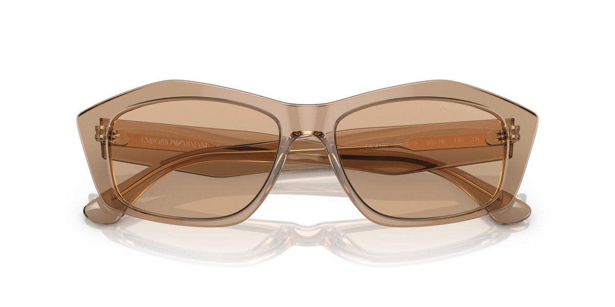 Emporio Armani EA 4187 Shiny Transparent Brown / Light Brown 55 / Plastic