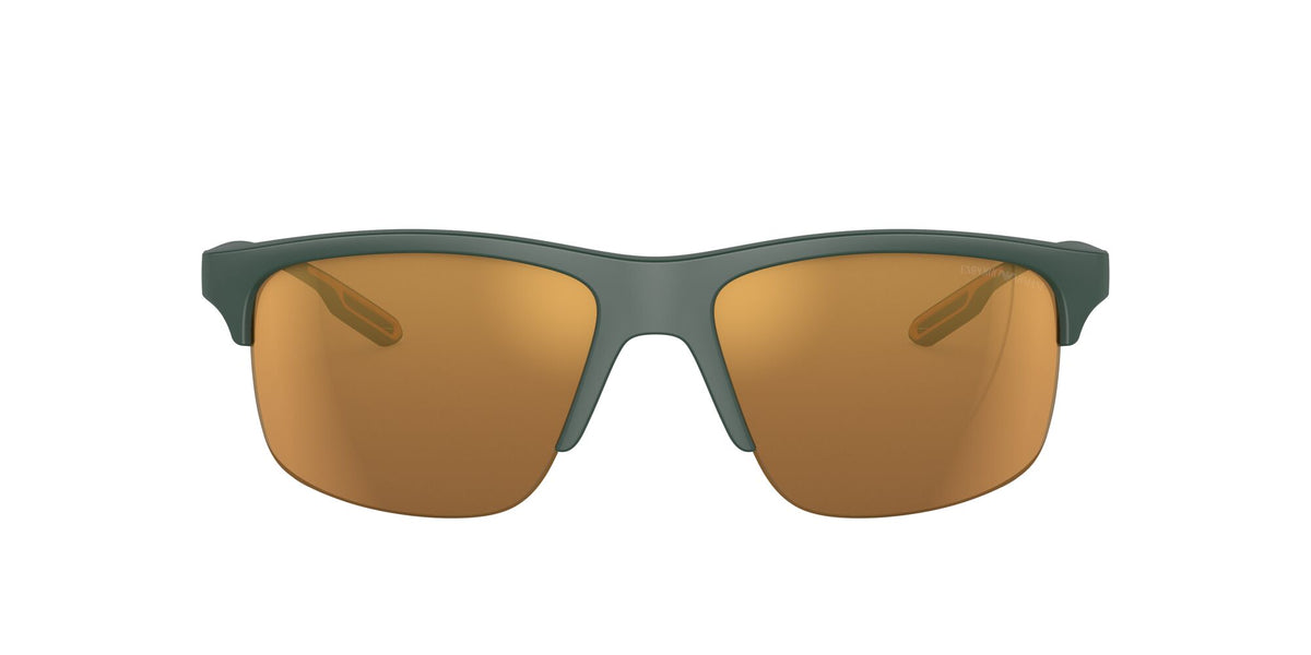 Emporio Armani EA 4188U Matte Green / Brown Mirror Gold 62 / Polyamide Bio / Injected / Molded