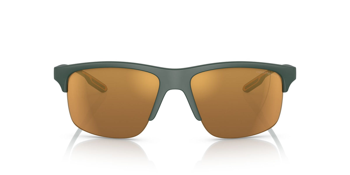 Emporio Armani EA 4188U Matte Green / Brown Mirror Gold 62 / Polyamide Bio / Injected / Molded