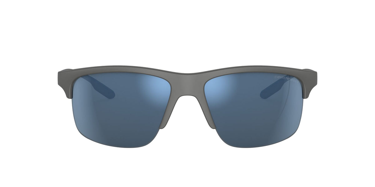 Emporio Armani EA 4188U Matte Grey / Dark Blue Mirror Blue 62 / Polyamide Bio / Injected / Molded