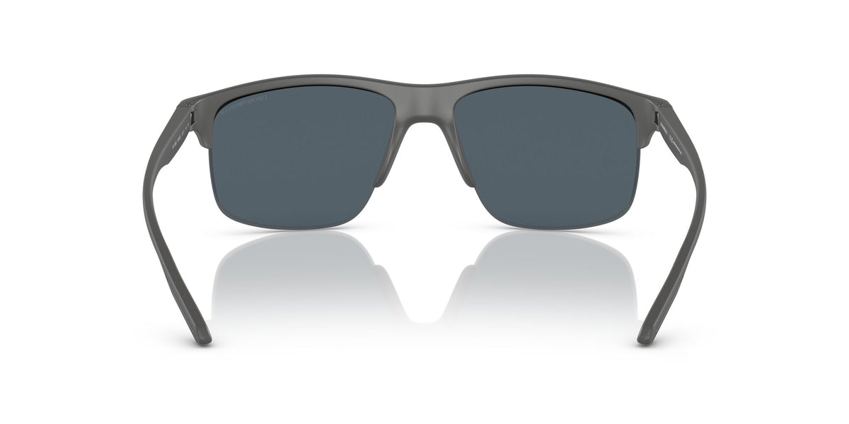 Emporio Armani EA 4188U Matte Grey / Dark Blue Mirror Blue 62 / Polyamide Bio / Injected / Molded