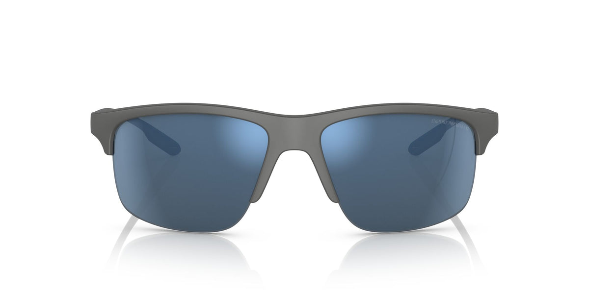 Emporio Armani EA 4188U Matte Grey / Dark Blue Mirror Blue 62 / Polyamide Bio / Injected / Molded