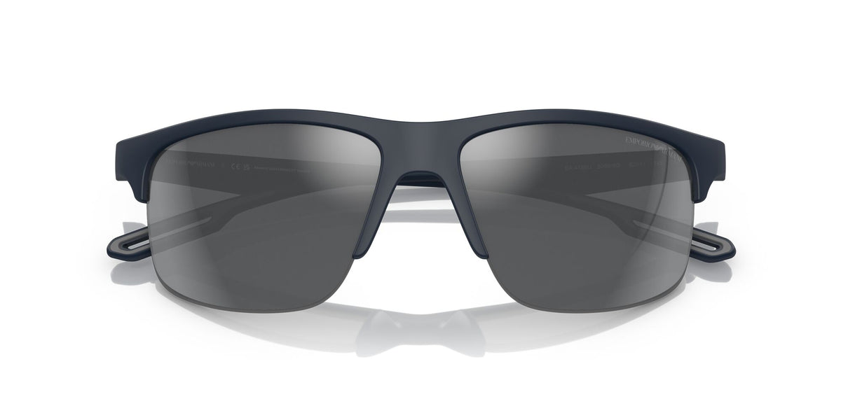 Emporio Armani EA 4188U Matte Blue / Grey Mirror Silver 62 / Polyamide Bio / Injected / Molded