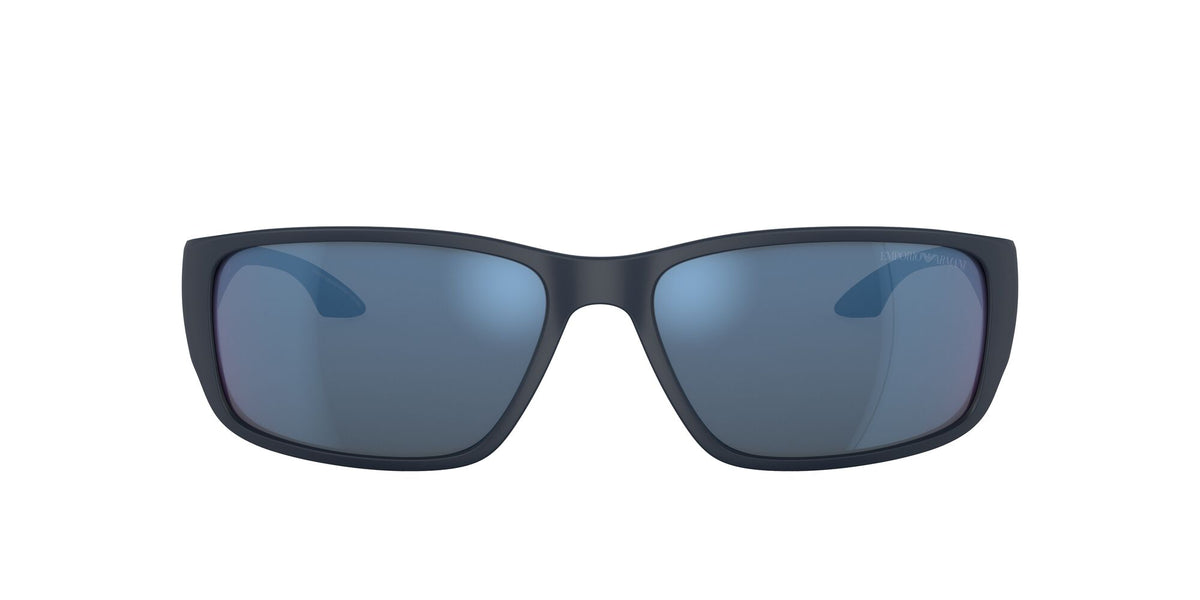 Emporio Armani EA 4191U Rubberised Blue / Dark Blue Mirror Blue 64 / Polyamide Bio / Injected / Molded