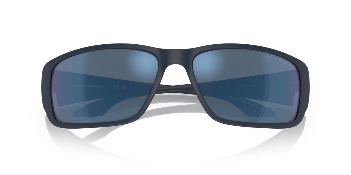Emporio Armani EA 4191U Rubberised Blue / Dark Blue Mirror Blue 64 / Plastic