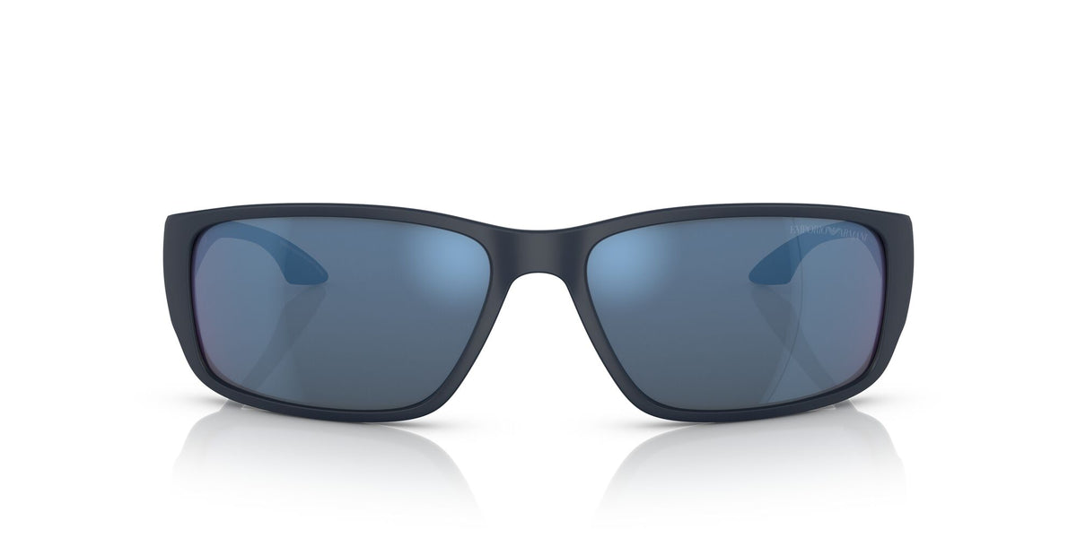 Emporio Armani EA 4191U Rubberised Blue / Dark Blue Mirror Blue 64 / Polyamide Bio / Injected / Molded