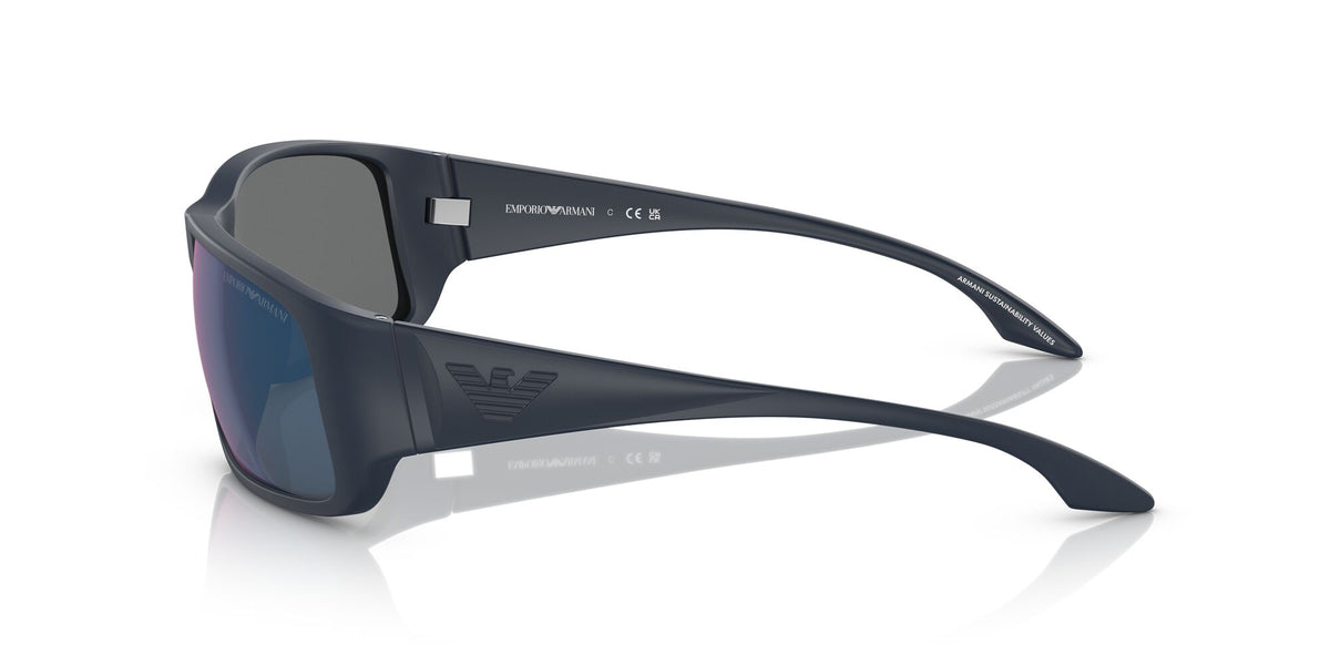Emporio Armani EA 4191U Rubberised Blue / Dark Blue Mirror Blue 64 / Plastic