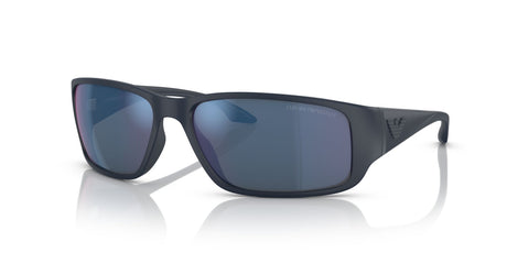 Emporio Armani EA 4191U Rubberised Blue / Dark Blue Mirror Blue 64 / Polyamide Bio / Injected / Molded