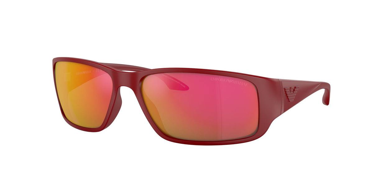 Emporio Armani EA 4191U Rubberised Red / Dark Grey Mirror Red/Yellow 64 / Plastic