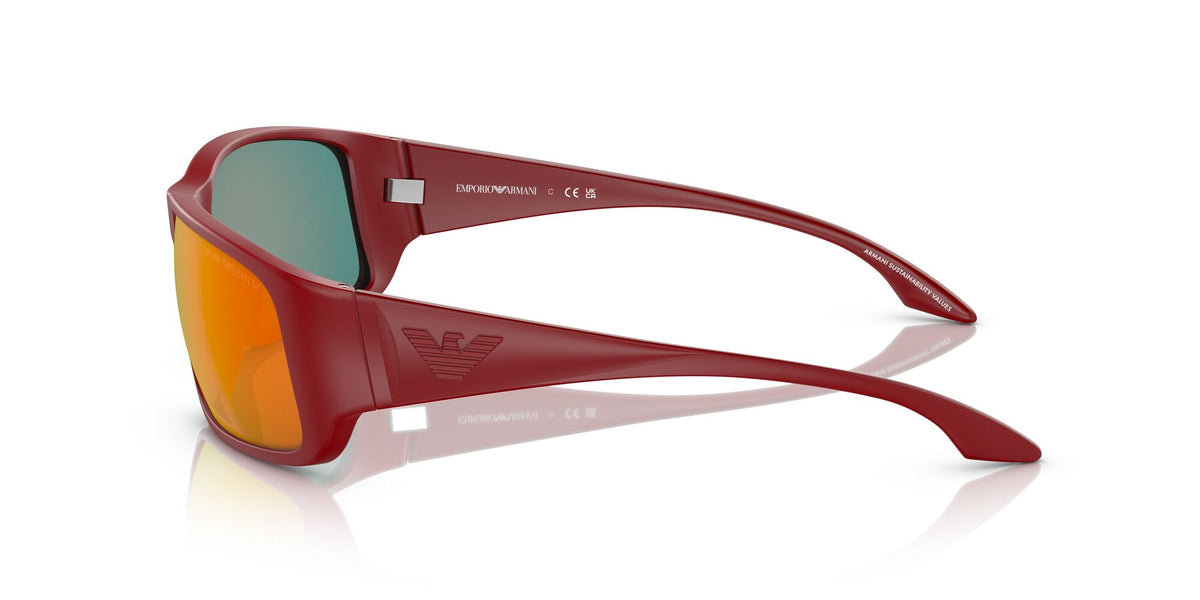 Emporio Armani EA 4191U Rubberised Red / Dark Grey Mirror Red/Yellow 64 / Plastic