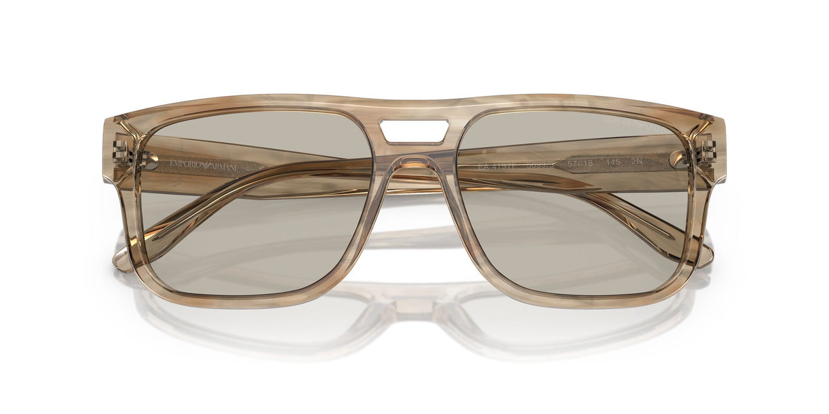 EA 4197F Emporio Armani  Striped Brown / Light Brown 57 57 / Polyamide Bio / Acetate / Acetate