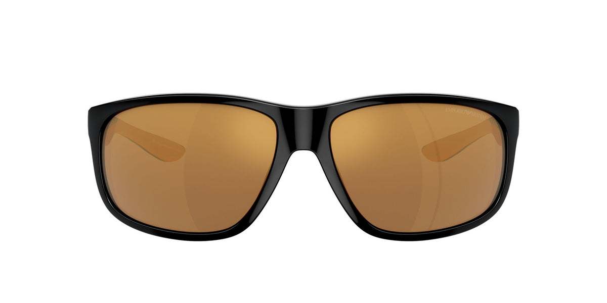 Emporio Armani  0EA4199U 50176H 65 Shiny Black/ Brown Mirror Gold 65 / Polyamide Bio / Injected / Molded