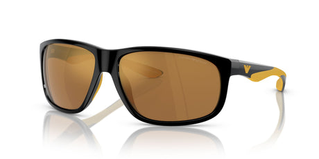 Emporio Armani  0EA4199U 50176H 65 Shiny Black/ Brown Mirror Gold 65 / Polyamide Bio / Injected / Molded