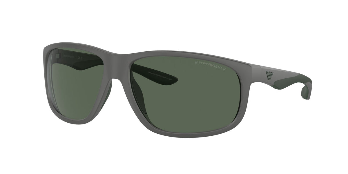 Emporio Armani  0EA4199U 506071 65 Matte Grey/ Dark Green 65 / Polyamide Bio / Injected / Molded