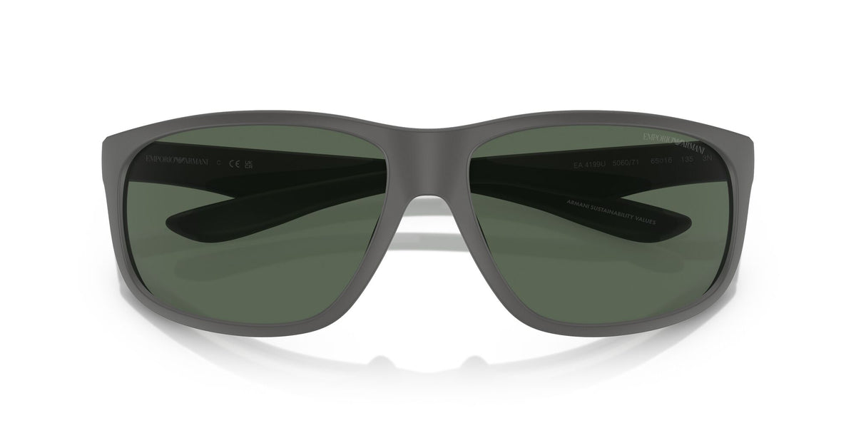 Emporio Armani  0EA4199U 506071 65 Matte Grey/ Dark Green 65 / Polyamide Bio / Injected / Molded
