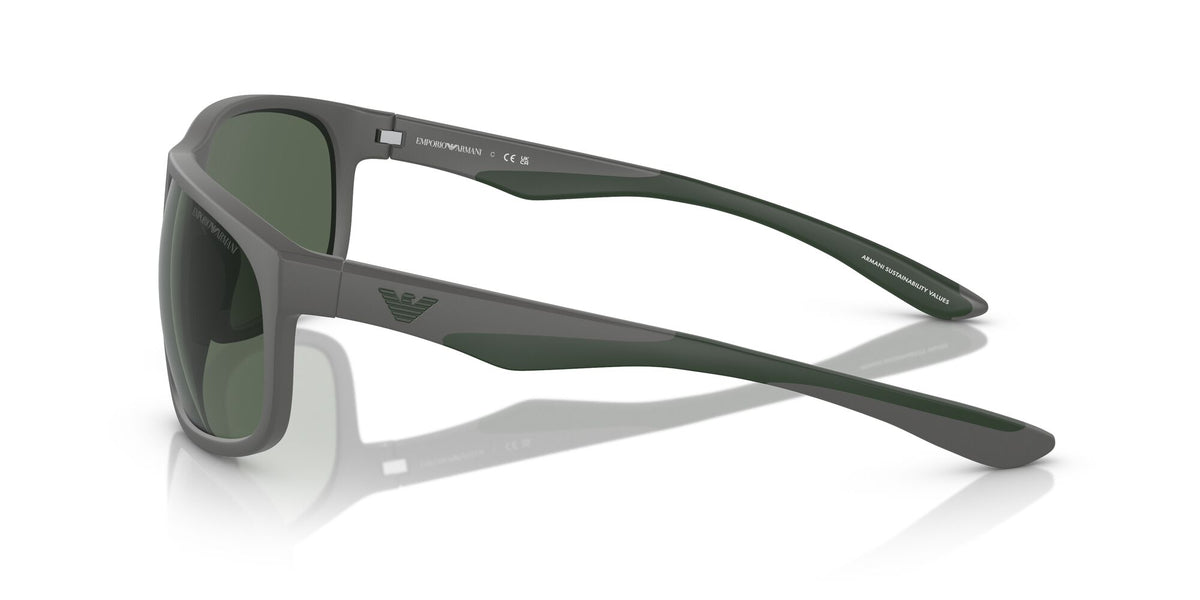Emporio Armani  0EA4199U 506071 65 Matte Grey/ Dark Green 65 / Polyamide Bio / Injected / Molded