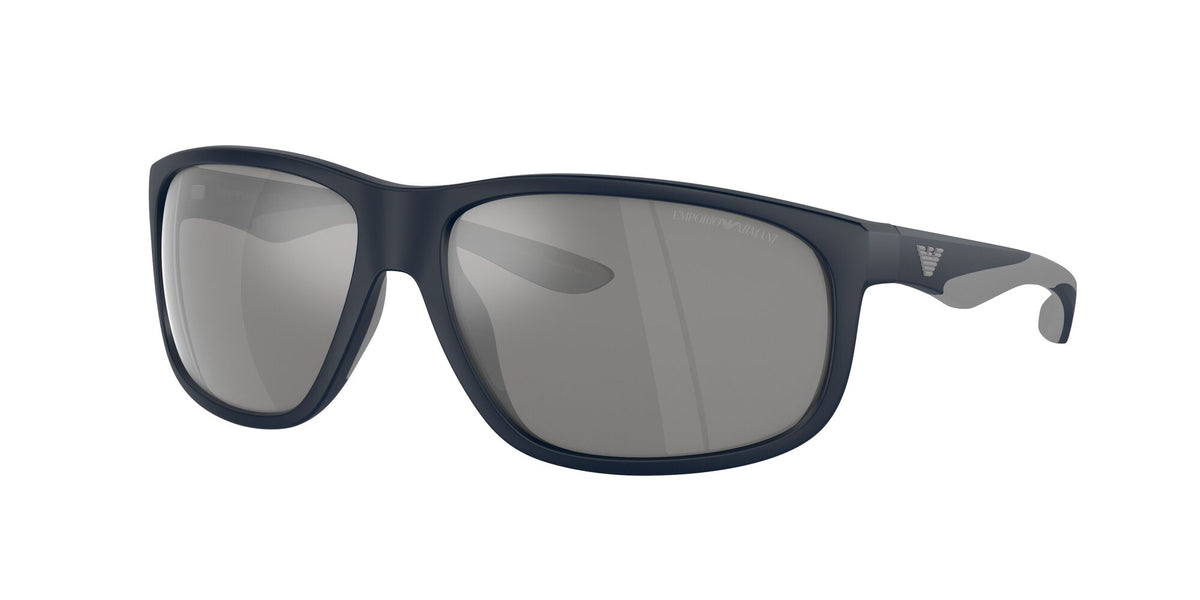 Emporio Armani  0EA4199U 5088Z3 65 Matte Blue/ Polarized Grey Mirror Silver 65 / Polycarbonate / Injected / Molded